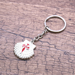 Seaside Santiago Seashell Keychain Zinc Alloy Painted Portable Business Gift - Product Image 3