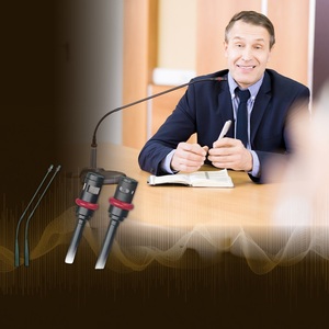 Micrófono de Condensador de Escritorio de Metal de Grado Premium con Forma de Cuello de Cisne y Luz Indicadora LED para un Sonido con Calidad de Estudio - Product Image 4
