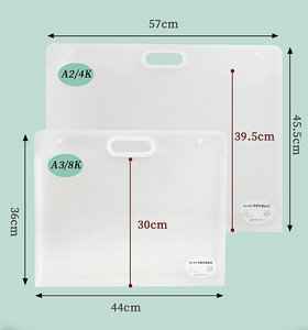 Bolsa de Mano de Plástico Grueso 8K, Cierres Portátiles, Sin Fugas, StrenTex <span class=keywords><strong>A3</strong></span>, Bolsa de Transporte para Colección de Documentos y Papel de Arte para Niños - Product Image 3