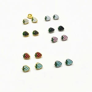 5*4Mm DIY Quần Áo Mini Dâu Tây Nút Đồ Chơi Áo Phụ Kiện Dễ Thương Búp Bê Ăn Mặc Thủ Công Trang Trí Hợp Kim Kim Loại Men May Nút - Product Image 2