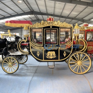รถม้าไฟฟ้าหรูหรา Zhenda Royal รุ่น Q235B โครงเหล็ก สำหรับงานแต่งงาน สถานที่ท่องเที่ยว รองรับผู้โดยสาร 4-6 คน ยางตัน - Product Image 3