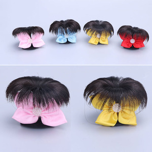 Pinza de <span class=keywords><strong>pelo</strong></span> BB con lazo para bebé, decoración a cuadros de Color sólido, bonita peluca para bebé, accesorios para el cabello con lazo para niñas y niños - Product Image 2