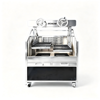 Barbecue à charbon de bois argentin en acier inoxydable 304, réglable, sur mesure, pour jardin extérieur, vente en gros