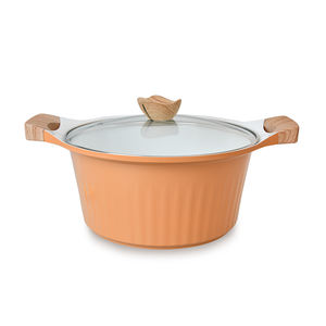 Juego de sartenes y ollas de fábrica personalizado, juego de utensilios de cocina de colores antiadherentes con fondo de inducción - Product Image 6