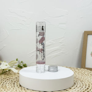 Tube à essai de cylindre en plastique transparent vide PET personnalisé avec couvercle - Product Image 1