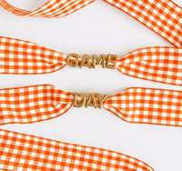 Ensemble de breloques pour lacets de chaussures à motif Gingham pour le jour du match, accessoires pour lacets de baskets à carreaux pour le jour du match de football pour femmes