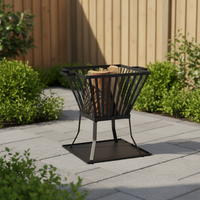 Brasero d'extérieur élégant et durable pour charbon et bois, écologique, 10000-14999 BTU, pour jardin et terrasse