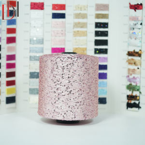 Tela tejida de perlas 150D, poliéster de <span class=keywords><strong>3mm</strong></span>, doble giro para ropa, proveedor de hilo de lentejuelas de ganchillo - Product Image 2