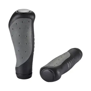 Wholesale Black And Grey Bicycle Parts Bike Grips Rubber Handlebar Non-lock Handle Grip