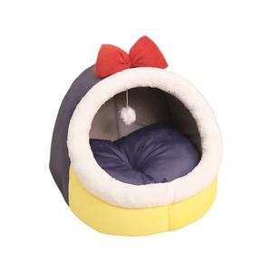 Vente en gros chenil pour petit <span class=keywords><strong>chien</strong></span> chenil d'hiver semi-fermé toutes saisons coussin chaud épais respirant confortable motif solide - Product Image 5