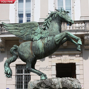 YOUFINE Statua di Pegaso in Bronzo Antico, Scultura di Cavallo <span class=keywords><strong>Alato</strong></span> Volante per Villa, Vialetto e Giardino - Product Image 5