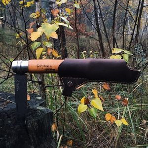 Portautensili da campeggio in pelle fatta a mano EDC Knife Holster knife Case portautensili da campeggio in pelle per <span class=keywords><strong>Opinel</strong></span> Victorinox - Product Image 4