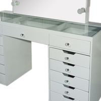 Coiffeuse Moderne Blanche de Luxe avec Miroir, Coiffeuse pour Offre Spéciale de Vente au Détail Maison Coiffeuse pour Salons de Coiffure