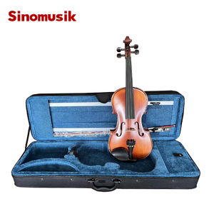 Sinomusik <strong>String</strong> <strong>Instrument</strong> Made in China Fine Tuners Oblong Foam Case Handmade Matt Red Brown Flame Maple Violin Model MVT800 - Product Image 4