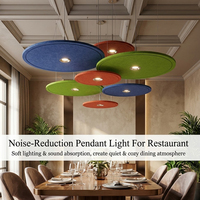 Luminaire suspendu acoustique en mousse insonorisante multicolore LED, garantie 2 ans, durée de vie 50000 heures, restaurant, café, banquet
