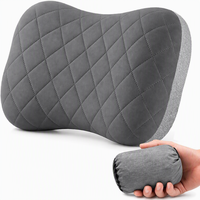 Oreiller de camping gonflable pleine grandeur avec chambre à air en TPU et housse en soie de lait pour les voyages en plein air, la tente et la voiture