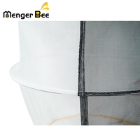 Nouveau Casque d'Apiculteur Menger Bee BH-2 en Coton Blanc 80g Léger et Ventilé Anti-Piqûres avec Voile Intégré – Garantie 6 Mois