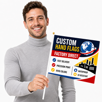 Drapeau à bâton de qualité supérieure en stock 20x28cm en tissu pour carnaval