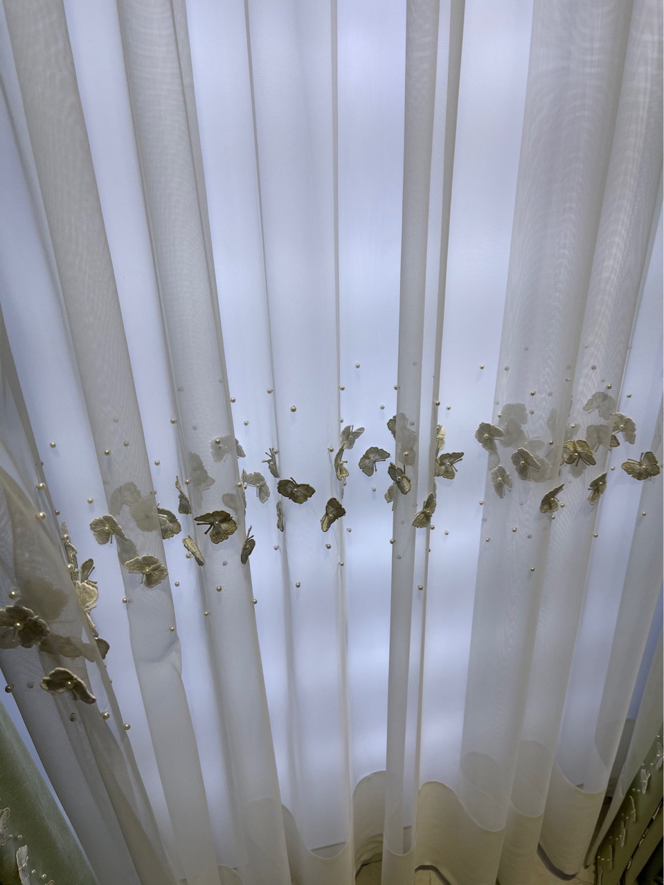 Tende bianche trasparenti