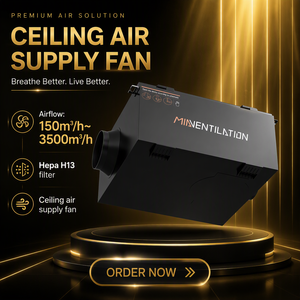 Système de ventilation <span class=keywords><strong>d</strong></span>'<span class=keywords><strong>air</strong></span> frais centrifuge résidentiel 350m³/h à flux unidirectionnel avec purification <span class=keywords><strong>d</strong></span>'<span class=keywords><strong>air</strong></span> et <span class=keywords><strong>entrée</strong></span> unique - Product Image 1