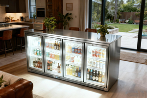 Nueleand NE-200CS Double Glass Door Hot Sale 200L Digital Display Low Noise Back bar Cooler - Product Image 6