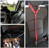 Harnais de voiture pour chien à dégagement rapide tampon élastique élastique réglable avec attache de sécurité réfléchissante mode laisse de voiture pour animaux de compagnie