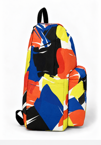 Mochila de poliéster con estampado personalizado, tamaño mediano, cierre de cremallera, para uso diario, con asa de hombro, MOQ bajo, para deporte, escuela y vida diaria - Product Image 4