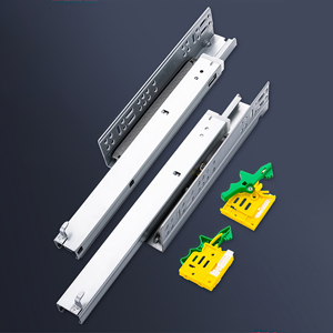 3 lần kênh đẩy để mở Hidden Telescopic <span class=keywords><strong>rails</strong></span> mềm đóng undermount giấu Ngăn kéo trượt Trung Quốc nhà máy - Product Image 1