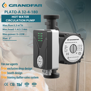 Pompe à eau domestique haute pression OEM Grandfar 22W, régulation multi-vitesses, circulation eau chaude et froide PLATO-A 32-4-180, alimentation électrique - Product Image 1