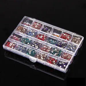 24 Gitter Diamant-Mal-Kits Kunststoff-Aufbewahrung Strass Perlen Schmuck Organizer Box