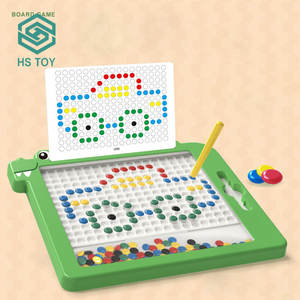 HS oyuncak erken eğitim çizim tableti oyuncaklar manyetik çizim mantar tırnak bulmaca fırça yatılı makinesi çocuklar için - Product Image 5