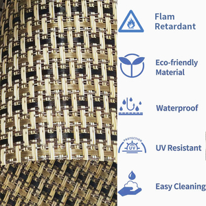 Starunk tùy chỉnh teslin Jacquard lưới vải PVC không thấm nước lưới Châu Âu cuộn vải ghế vải placemats nhà máy bán buôn - Product Image 4