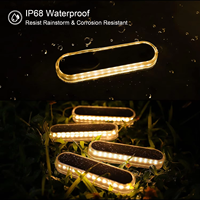 Lampe solaire LED étanche IP68 pour clôture et marches, extérieur, angle de faisceau 360°, automatique, pour jardin, balcon, cour, terrasse, escalier, sécurité et décoration