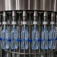 Ligne de production d'eau en bouteille, machine de remplissage automatique d'eau en bouteille en plastique