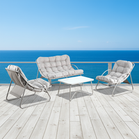 Ensemble de canapé simple moderne pour l'extérieur, pour cour, balcon, villa, chaise en rotin, résistant au soleil, mobilier de jardin pour les loisirs en plein air