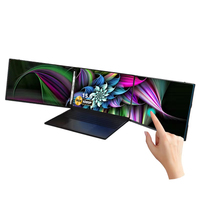 Moniteur LCD portable à triple écran de 14.0 pouces avec trois écrans Moniteurs d'ordinateur LCD avec plusieurs ports pour ordinateur portable