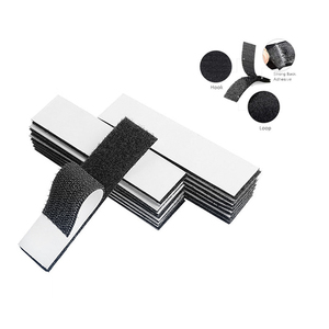 Gancio adesivo e passante quadrato per auto tappetino fisso per divano tenda di garza nero punzone a forma di punzone a forma di Velcro - Product Image 3