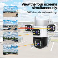 AOV kamera tenaga surya 4G, CCTV Alarm deteksi hewan peliharaan kendaraan manusia Hieasy 4MP 2 lensa AI 4MP baterai 8000mah Panel surya 8W