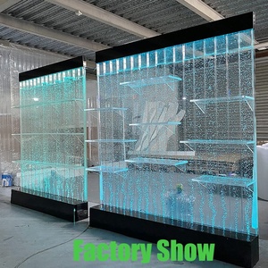 ผนังกั้นอะคริลิคตกแต่งภายในแบบกำหนดเอง พร้อมไฟ LED และฟองน้ำเต้นระบำ - Product Image 6