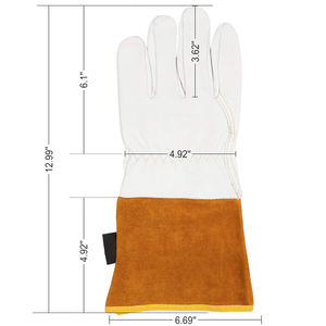Guantes de Trabajo de Cuero Genuino a Precio Económico, Precio al por Mayor, Nuevo Diseño, Guantes de Seguridad de Cuero para Trabajo - Product Image 6