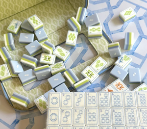 Andersruff the House of Hydrangea Ensemble <span class=keywords><strong>de</strong></span> tuiles <span class=keywords><strong>de</strong></span> Mahjong en acrylique gravé personnalisé, style américain - Product Image 1