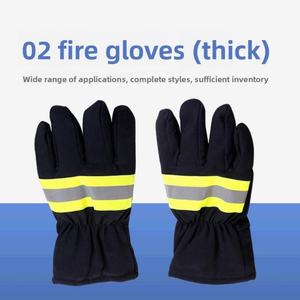 Gants de pompier personnalisés à cinq doigts, ignifuges, isolants thermiques, accessoires d'équipement incendie en gros - Product Image 3