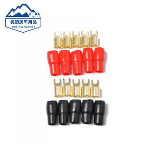 ขั้วต่อสายไฟแบบง่ามทองเหลือง 8Ga สำหรับเชื่อมต่อสายไฟเครื่องเสียงรถยนต์ - Product Image 4