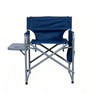 Chaise de camping pliable avec table latérale et poches de rangement, chaise d'extérieur robuste et portable pour le camping, le pique-nique et la pêche - Product Image 5