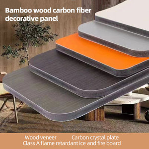 Panel de <span class=keywords><strong>pared</strong></span> de chapa de madera de carbón de bambú WPC Patrón floral panel de <span class=keywords><strong>pared</strong></span> de carbón de bambú placa de metal - Product Image 2