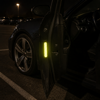 Autocollants de sécurité réfléchissants auto-adhésifs en vinyle pour portières de voiture, rose fluorescent, haute visibilité, bandes protectrices lumineuses dans l'obscurité pour la nuit