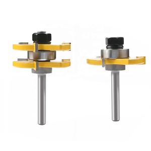 Juego de 2 Brocas de Ensamblaje de Lengüeta y Ranura de Alta Calidad con Vástago de 6.35 mm, Herramienta para Cortar Madera - Product Image 1