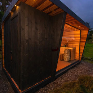 Kit sophistiqué de sauna intelligent pour l'extérieur Ensemble de hammam durable en cèdre rouge du Canada - Product Image 1