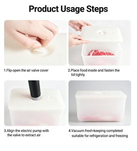 Refrigerator Vacuum Fresh Keeping Food Container, Reusable Airtight Vacuum Storage Box For Wet Dry Food - Product Image 6