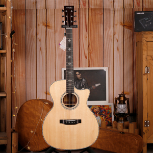 Guitare acoustique 41/40 pouces, directement de l'usine, avec marquage personnalisable, table <span class=keywords><strong>en</strong></span> bois massif. - Product Image 4